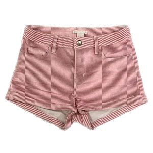 H&M High Waisted Striped Shorts